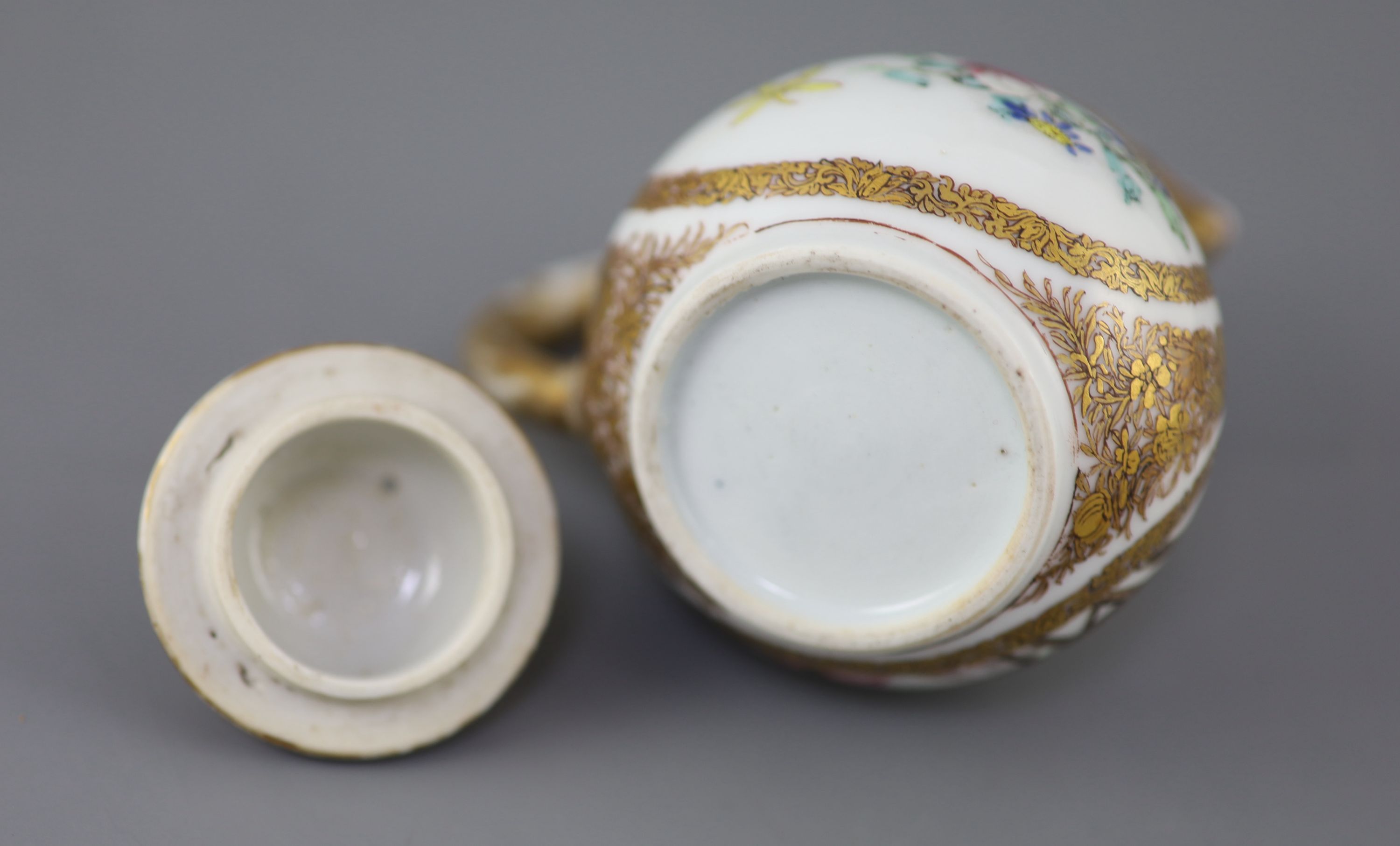 A Chinese famille rose covered jug, Yongzheng period (1723-35), 11.3cm high